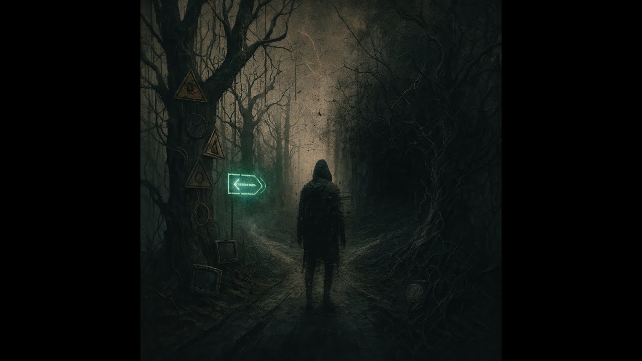 Robert Frost — “The Road Not Taken”, (CalmMook project), dark tech