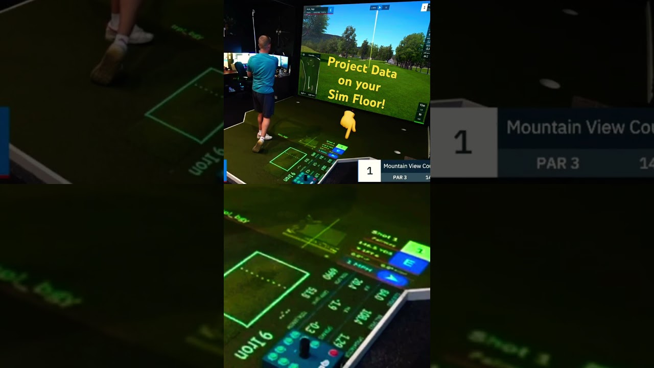 Project Data on Golf Sim Room Floor! 