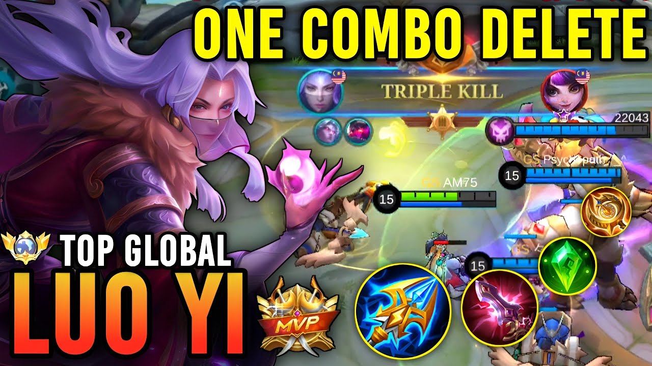 ONE COMBO DELETE!! LUO YI BEST BUILD 2023 - TOP GLOBAL LUO YI GAMEPLAY - MOBILE LEGENDS