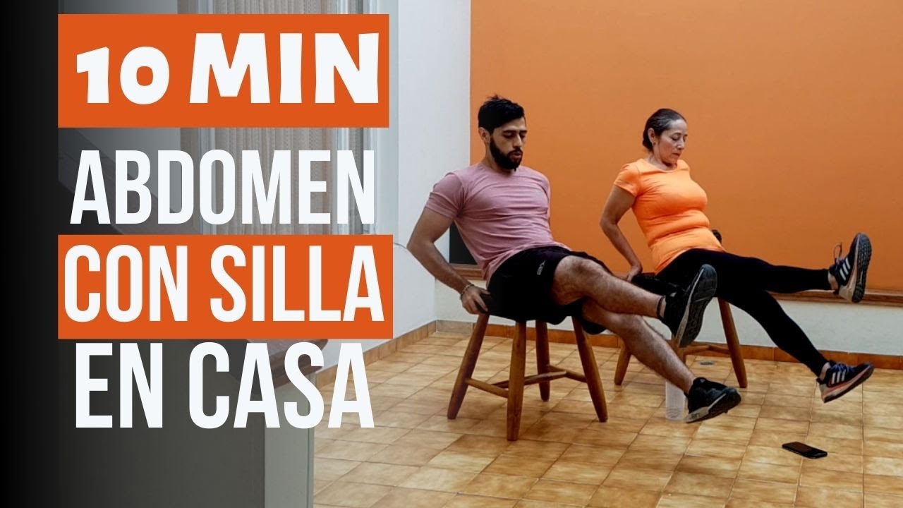 Abdominales en SILLA en casa | Ejercicios en silla para abdomen y cintura |  sentada / sentado