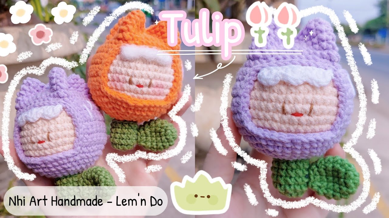 How to crochet TULIP | Crochet FLOWER | Hướng dẫn móc HOA TULIP bằng len | Lem'n Do
