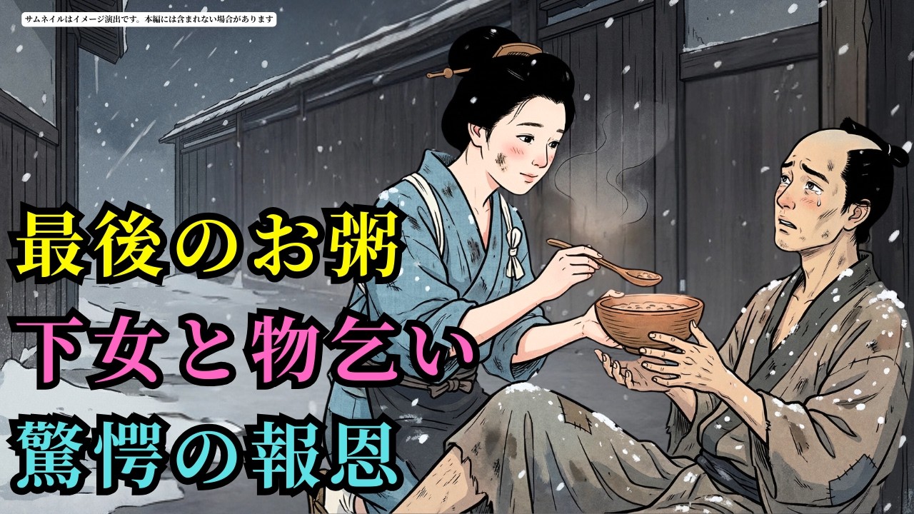瀕死の物乞いに最後のお粥を譲り救った一人の貧しい下女。数年後、その恩は誰も信じられない形で返ってきた | 野談 | 伝説 | 昔話 | 説話 | 民話