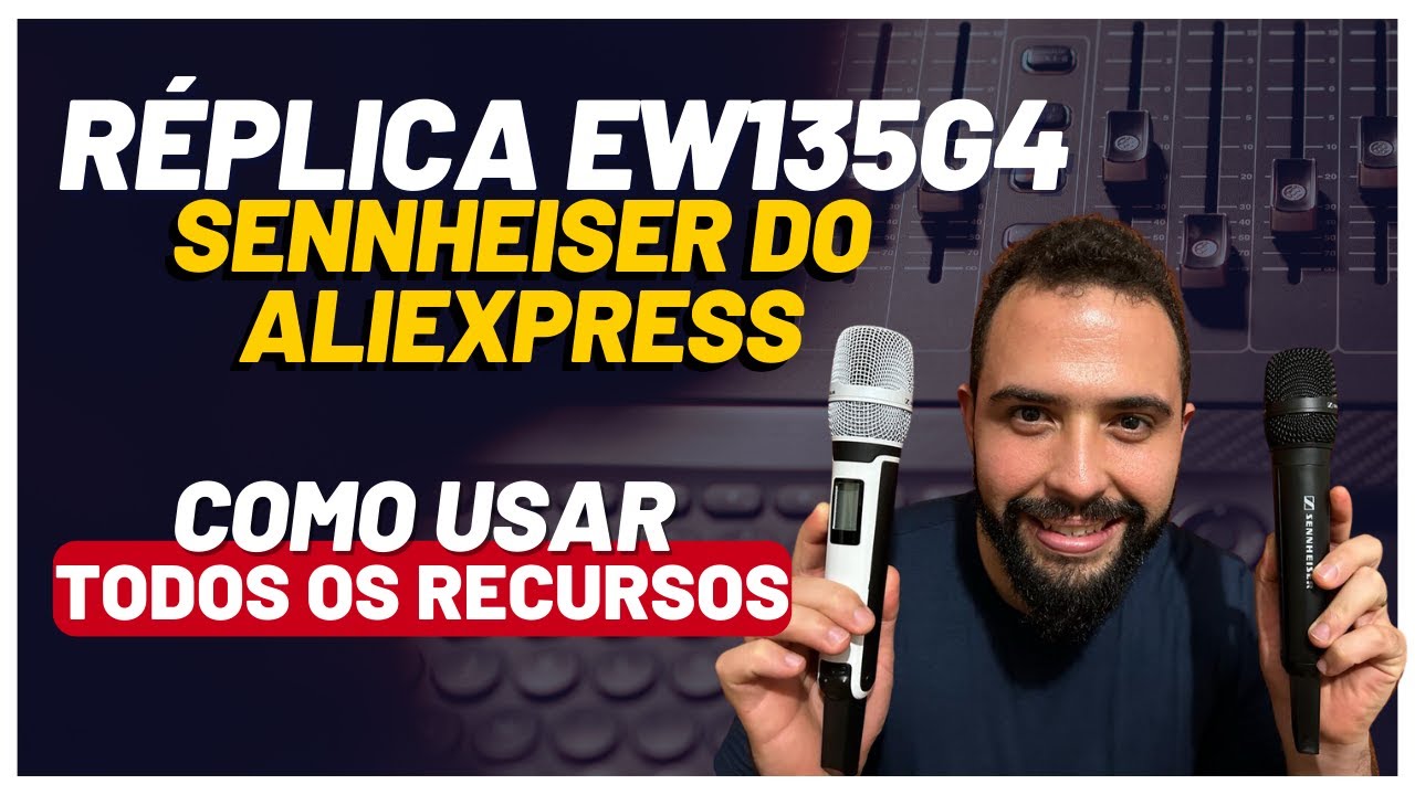 Réplica Sennheiser SOMLIMI EW135G4  - Como usar TODOS OS RECURSOS