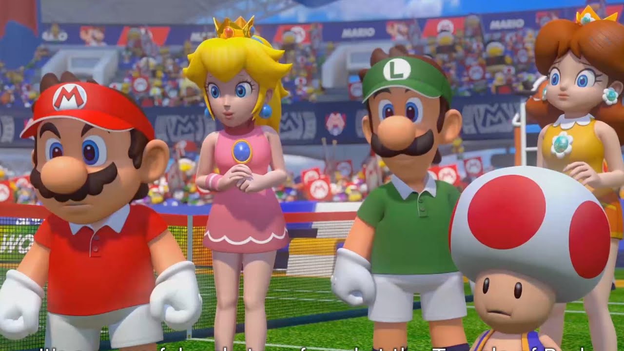 Mario Tennis Aces - All Characters New Intro Cutscene Opening (ver.3) Beating Bowcien and Signature