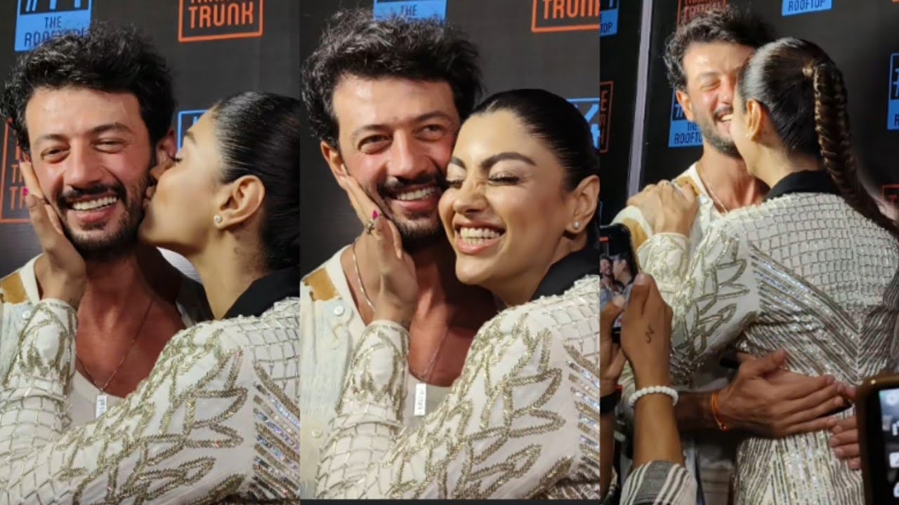 Akanksha puri And jad hadid Kissing on screen After Palak birthday cake cutting party