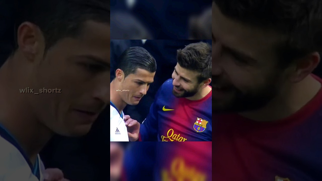 Ronaldo and Pique 😭💀 #shorts #football