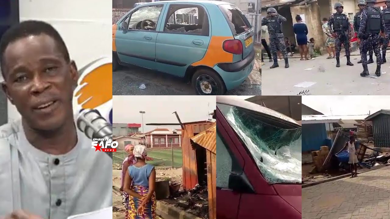 Ghana Police storms Nsawam as Adoagyiri Youth clash with Adoagyiri Zongo Youth🔥See full details