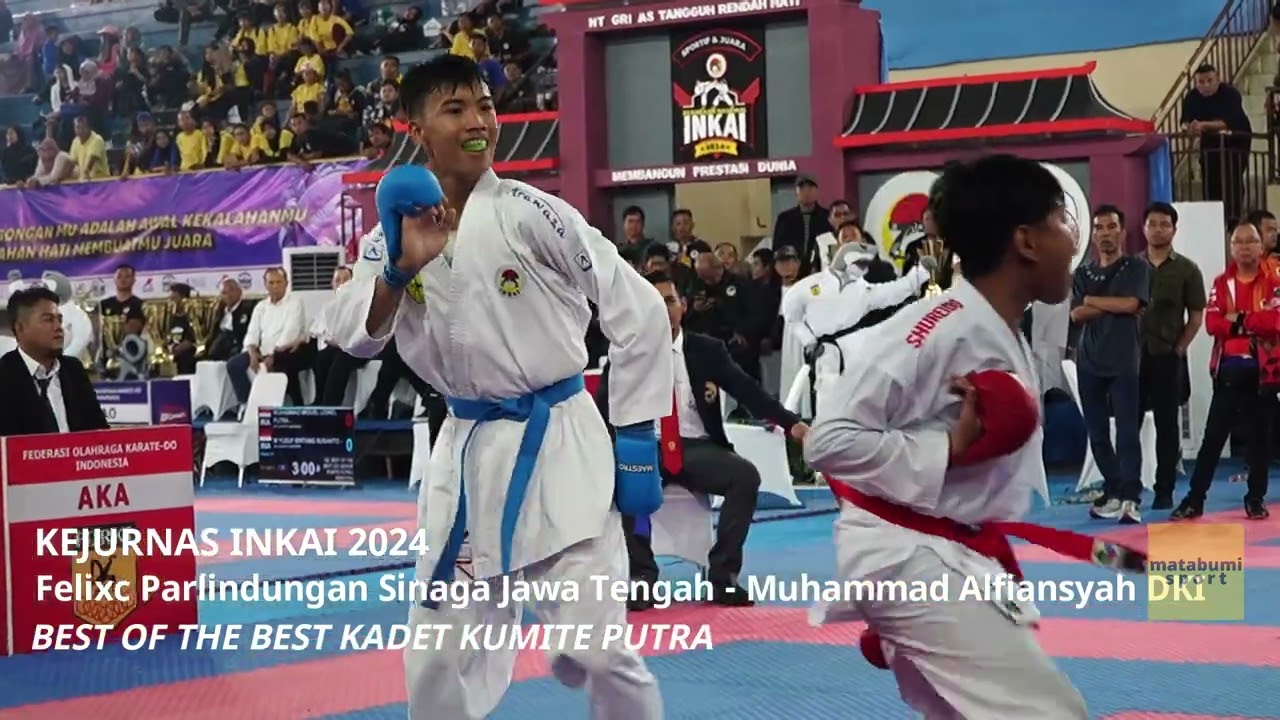 KEJURNAS INKAI 2024 | Felixc Parlindungan Sinaga VS Muhammad Alfiansyah | BOB KADET KUMITE PUTRA