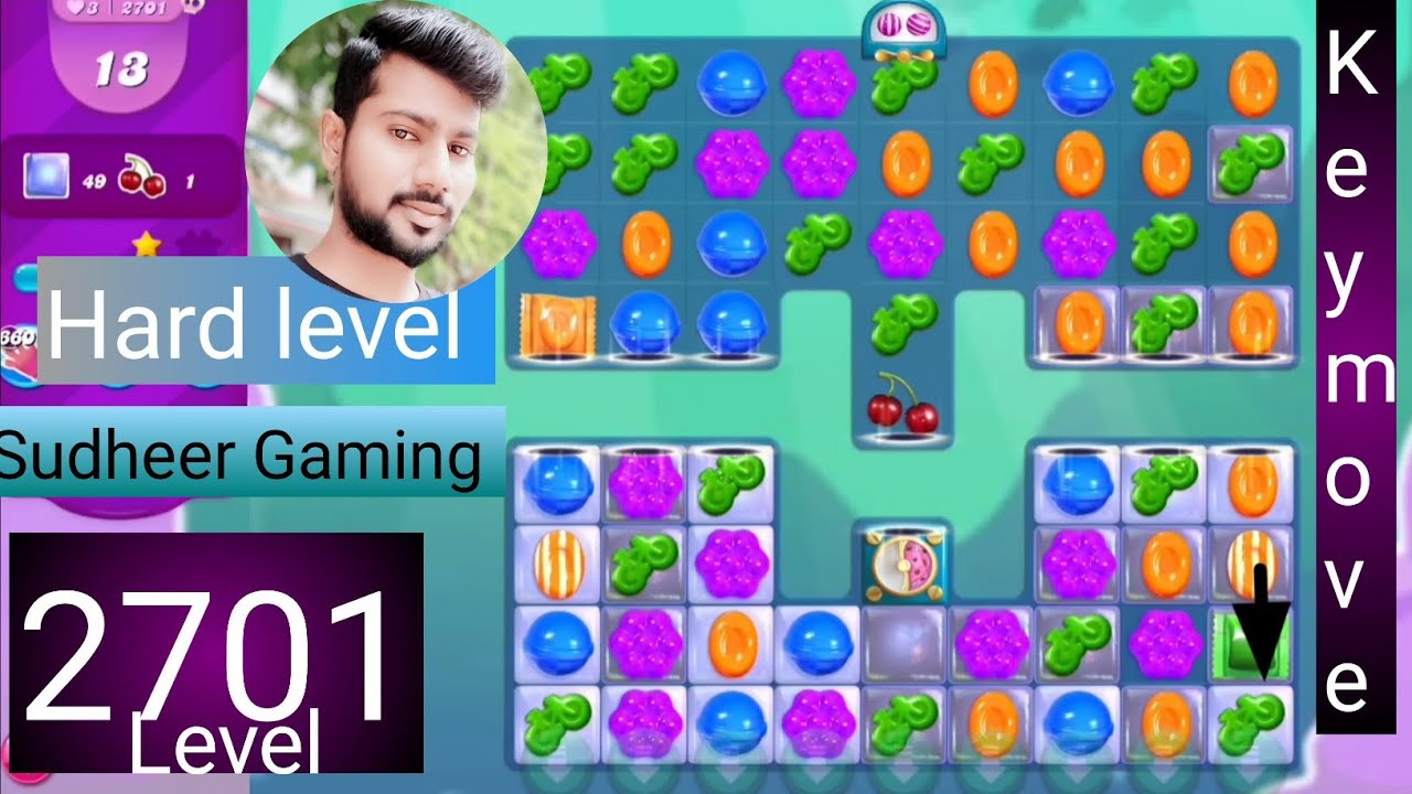 Candy crush saga level 2701 । Hard level । No boosters । Candy crush  2701 । Sudheer Gaming tips