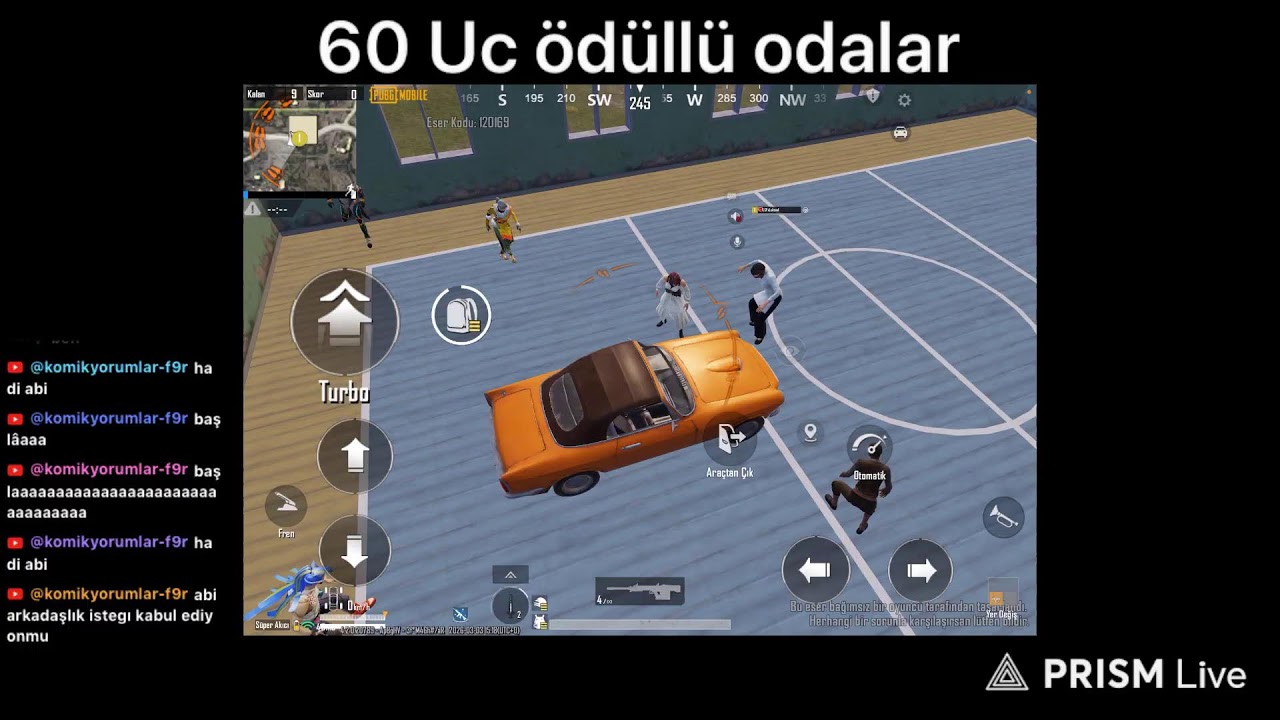 Pubg mobile Uc ödüllü odalar/ vsler