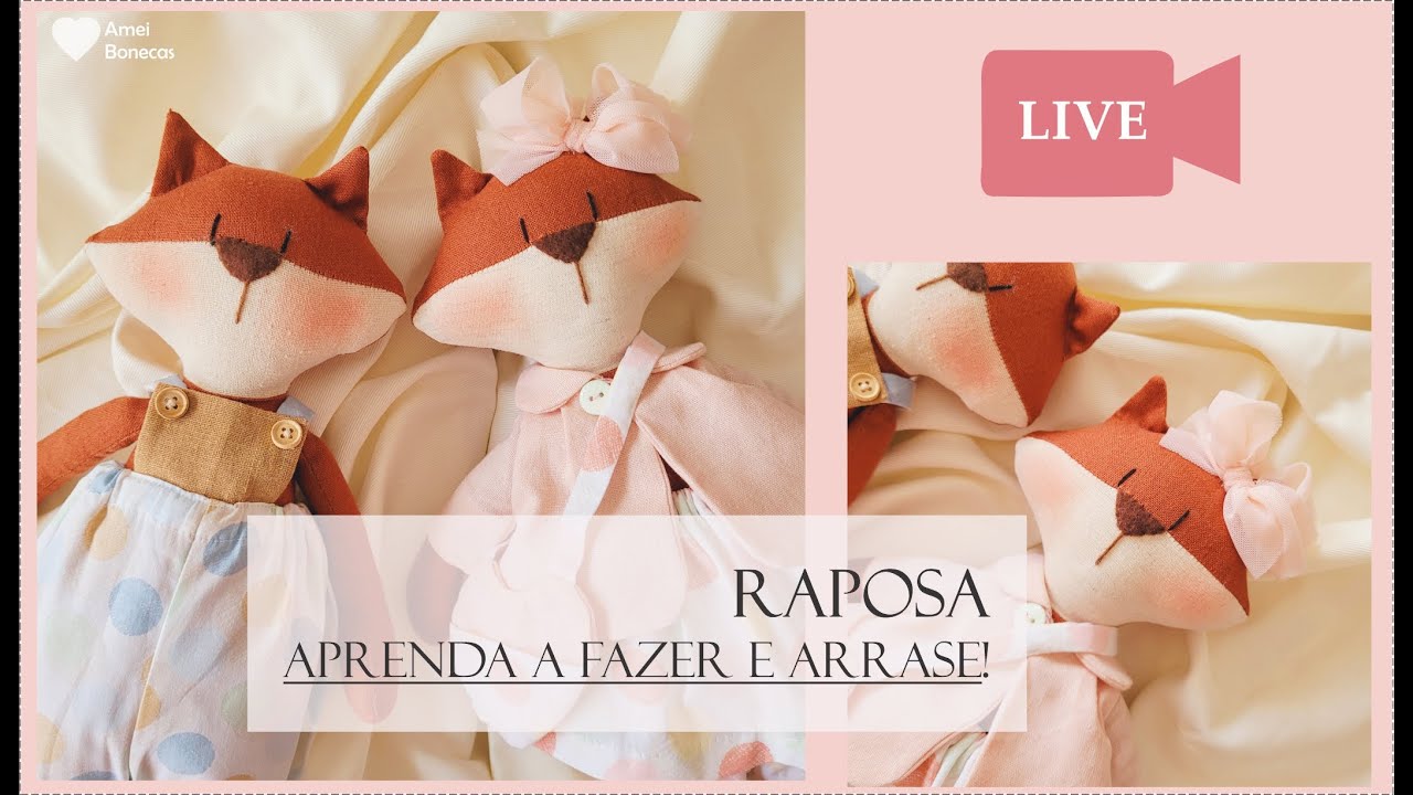 [DIY] AULA como fazer Raposa de pano - Amiguxos