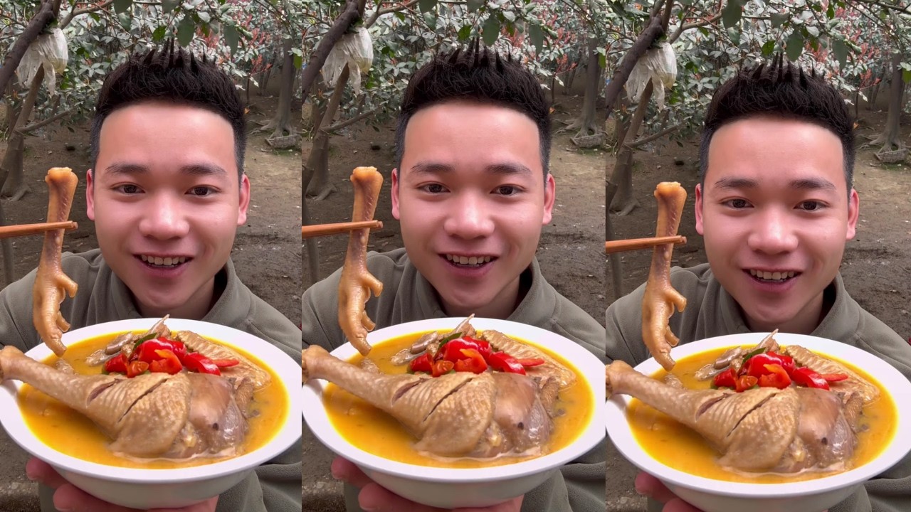 Rural Food Satisfying Eating Chicken Soup | Traditional Home Cooking Mukbang Eating Show