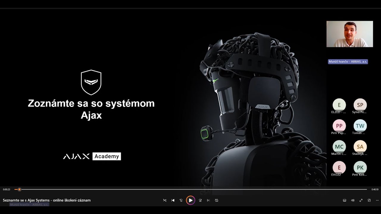 Seznamte se s Ajax Systems   online školení záznam