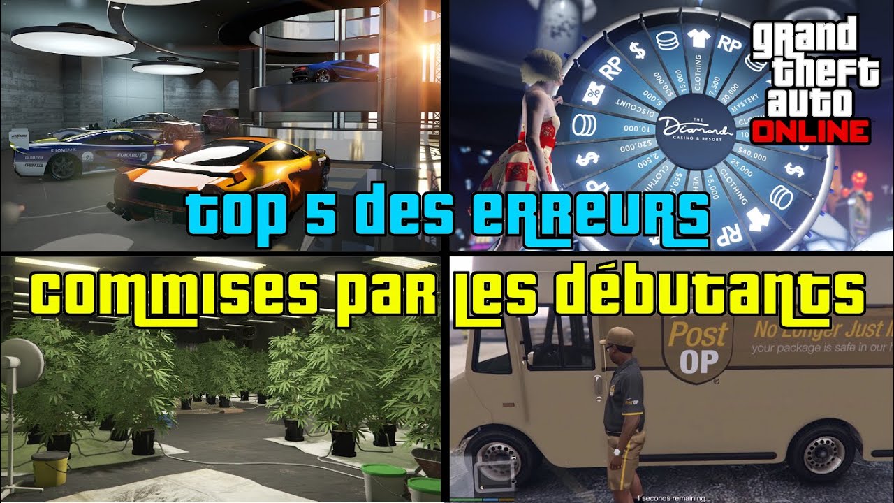 Top 5 des erreurs commises par les débutants sur GTA Online