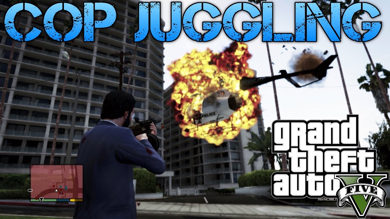Grand Theft Auto V | COP JUGGLING | MORE FUN WITH CHEATS!