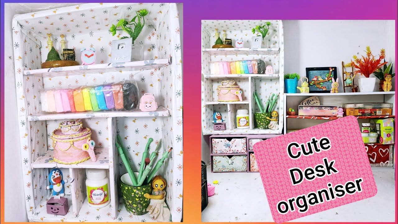  DIY Cute Desk Organiser 🧺✨ | Handmade Craft Idea Very Useful #art #video 