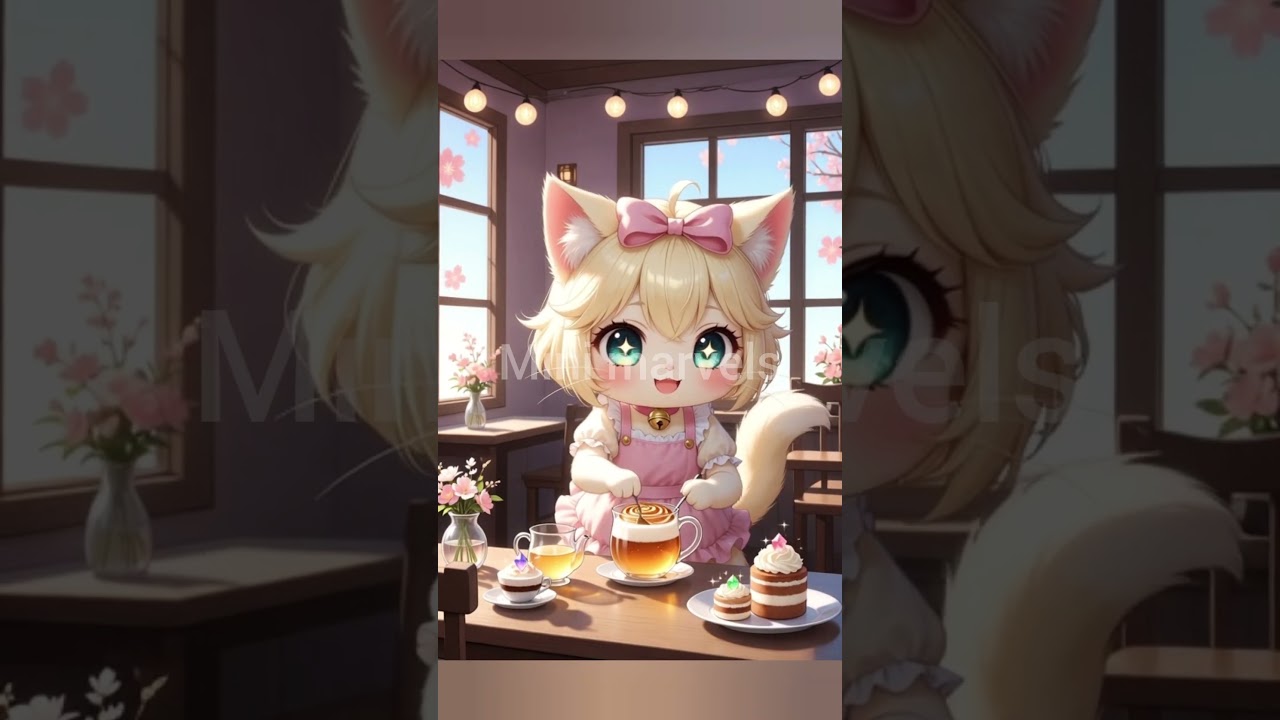 cute cat working happily at cage 