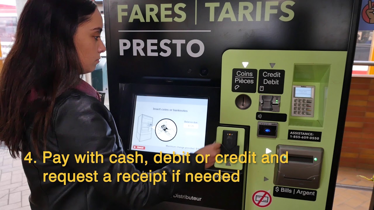 How do I purchase a PRESTO ticket for use on the TTC?