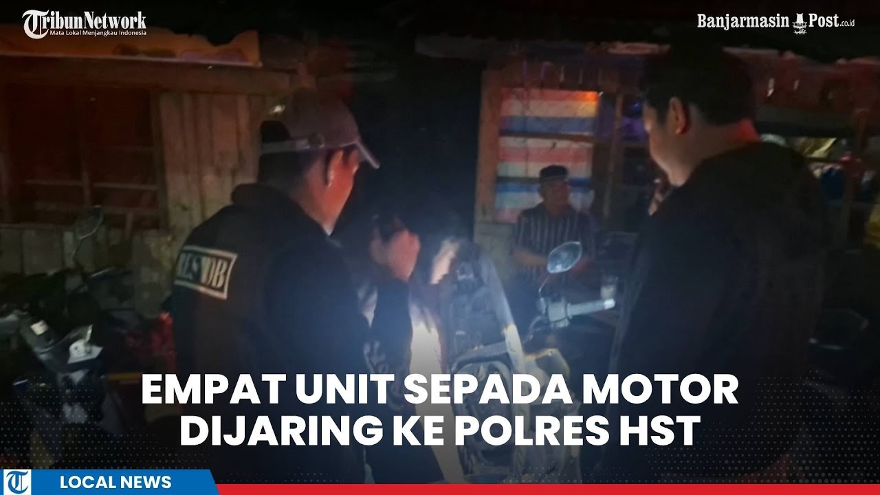 Sisir Warung Remang-remang saat Malam Ramadan, Anggota Polres HST Amankan Empat Motor Tanpa STNK