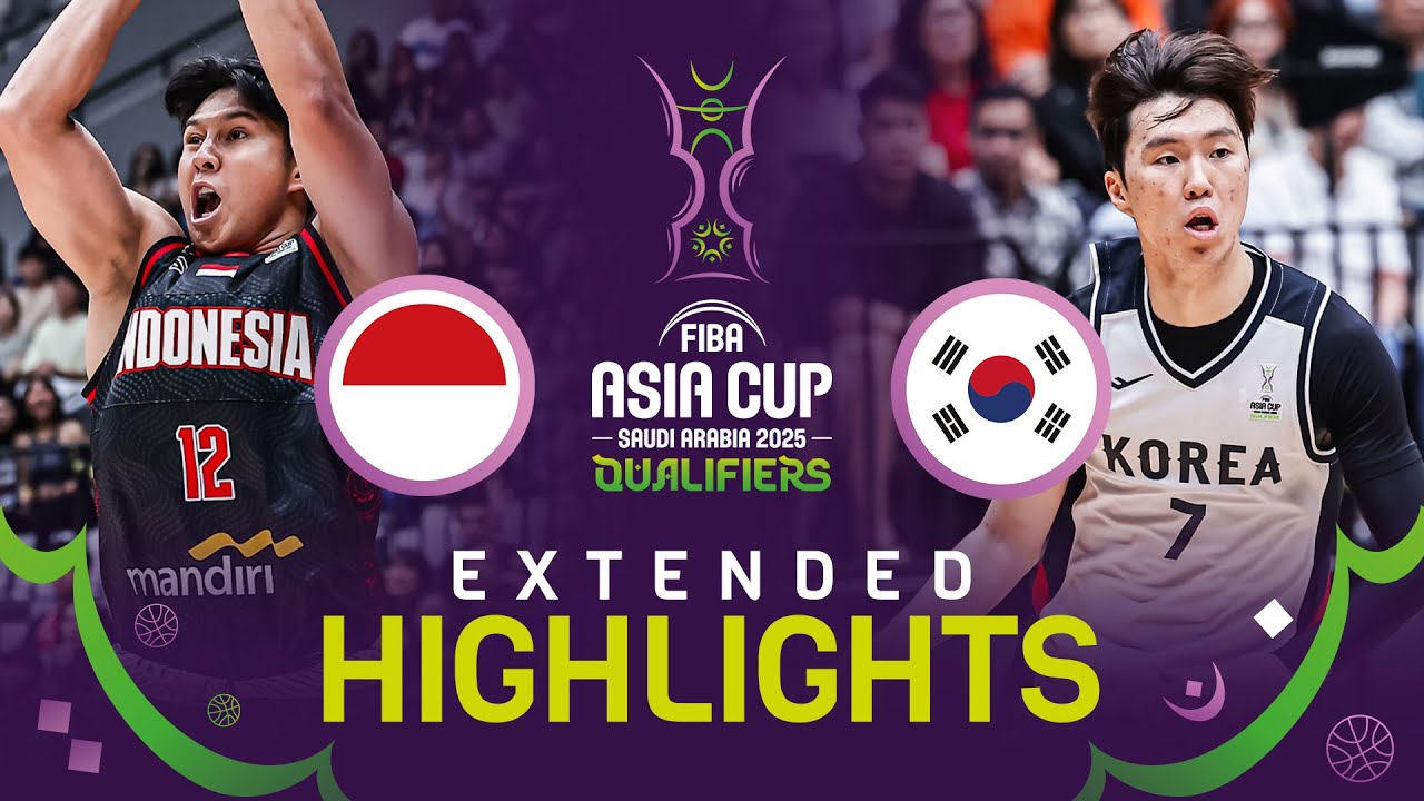 Indonesia 🇮🇩 v Korea 🇰🇷 | Extended Highlights | FIBA Asia Cup 2025 Qualifiers