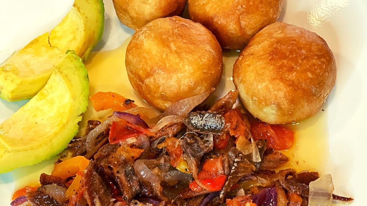 Fried Dumplings With Smoked Red Herring / Mouth Watering / Jamaican Breakfast