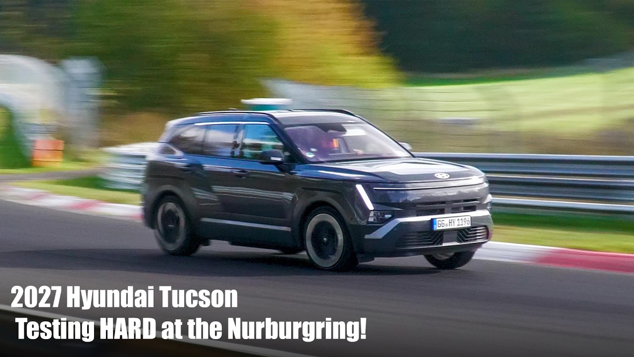 2027 Hyundai Tucson testing HARD at the Nurburgring!