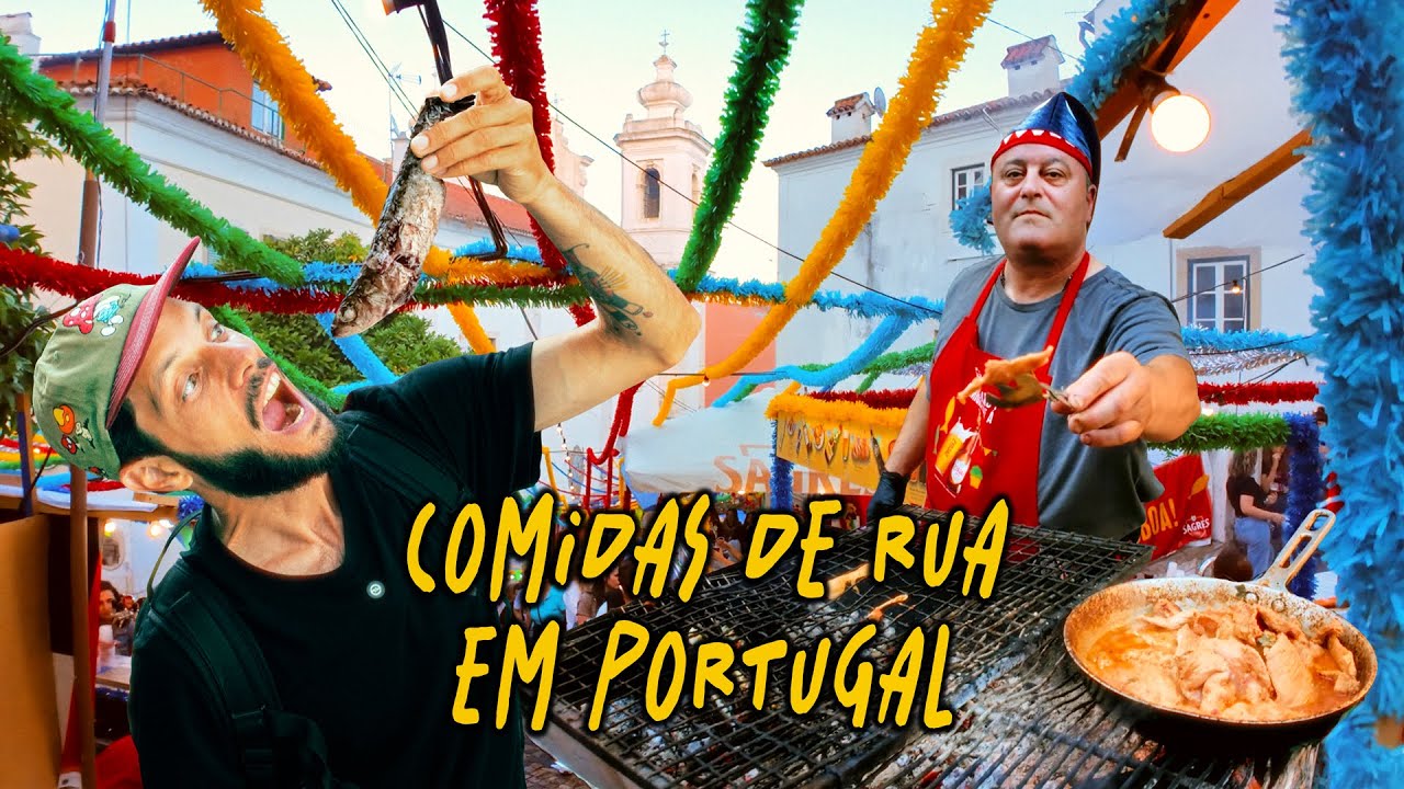 Provando COMIDAS DE RUA na Maior Festa Popular de Portugal 🇵🇹