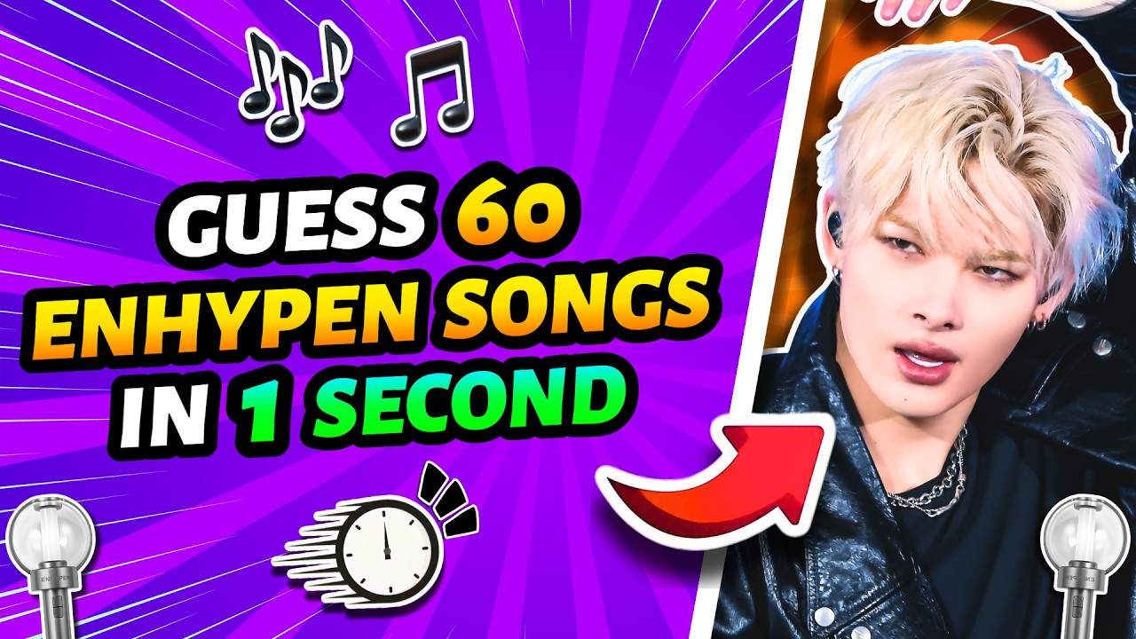 🌟 Guess 60 ENHYPEN Songs IN 1 SECOND 🎶⏱️ | ENHYPEN QUIZ 🧡