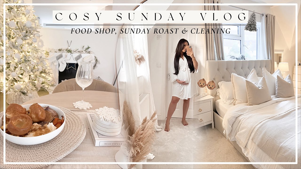 COSY SUNDAY VLOG | FOOD SHOP, HOMEMADE ROAST, CLEANING & HOME UPDATES!