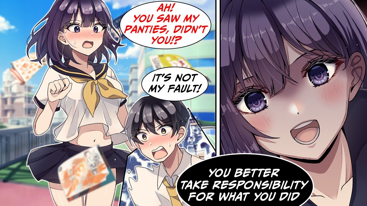 [Manga DUb] The virgin boy gets a glimpse of glory and is pressured into going out with her...!?