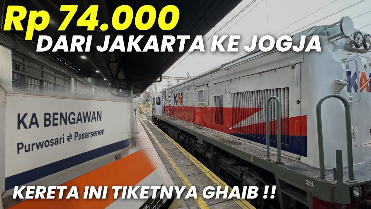 TIKETNYA GHAIB⁉️INI KERETA TERMURAH JAKARTA - JOGJA CUMA 74K‼️Naik KA Bengawan Kereta Paling Laris
