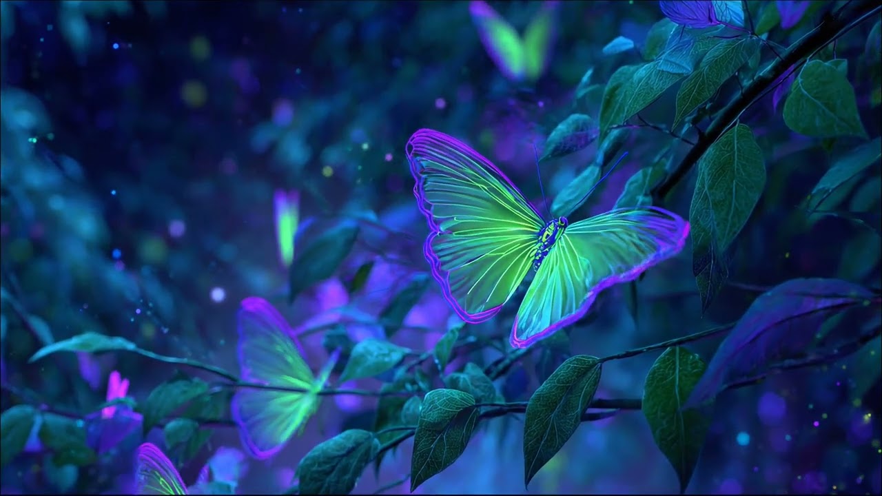 Neon Butterfly Dreamscape 🦋 Relaxing Ambient Music for Sleep, Meditation & Deep Relaxation