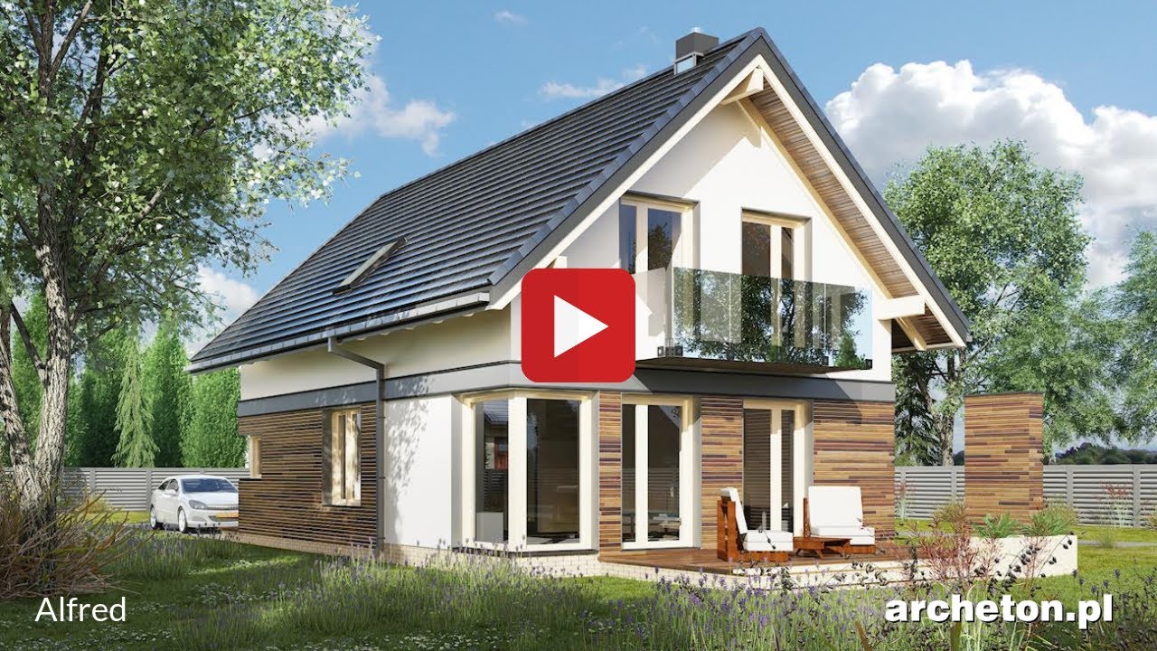Projekt domu Alfred - archeton.pl - z użytkowym poddaszem 199,0 m2