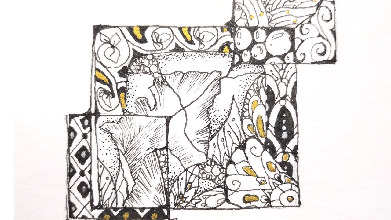 Relaxing Doodle in a Square - Spring is Coming