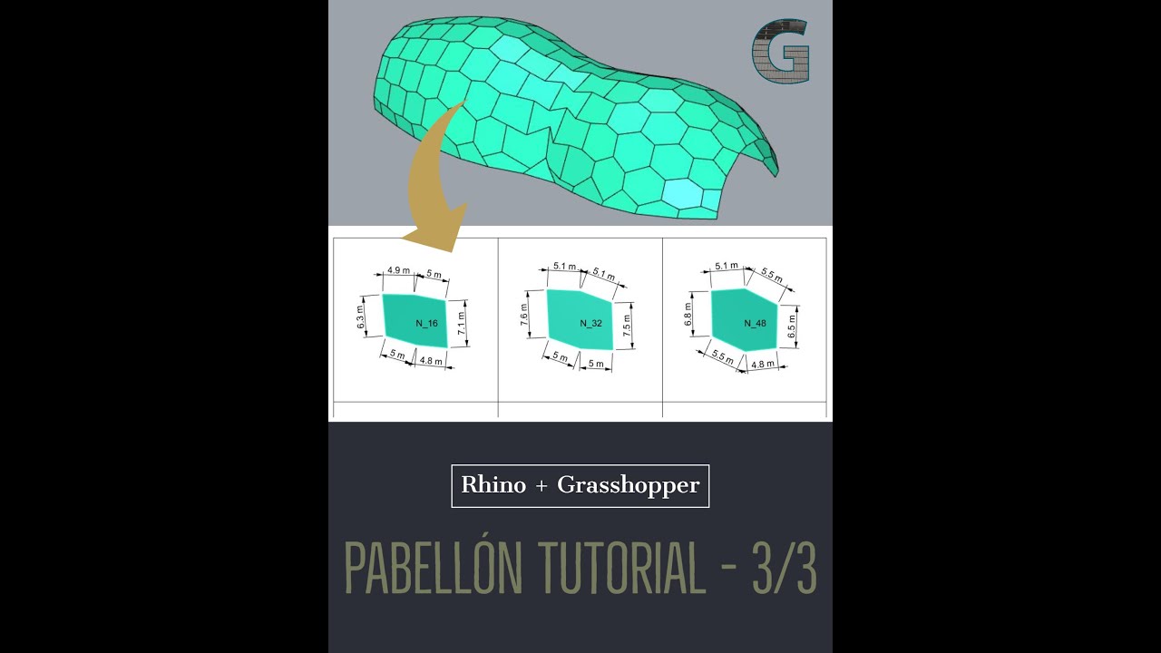 Pabellón Grasshopper + Kangaroo - Parte 3/3 (Usando ELEFRONT)