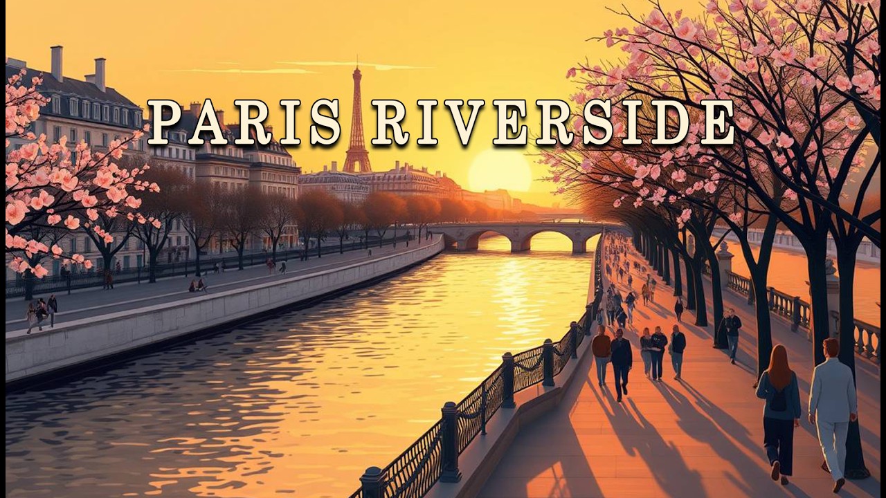 Paris Golden Hour Jazz ☀️ Happy Music by the Seine Riverside