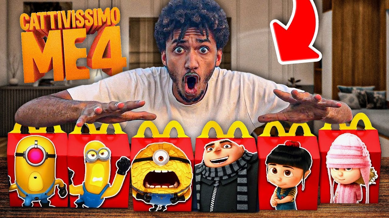 NON ORDINARE gli HAPPY MEAL dei MINIONS (CATTIVISSIMO ME 4) al MCDONALD'S...