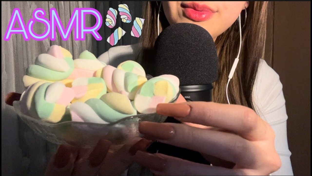 ASMR eating Marshmallows🤍