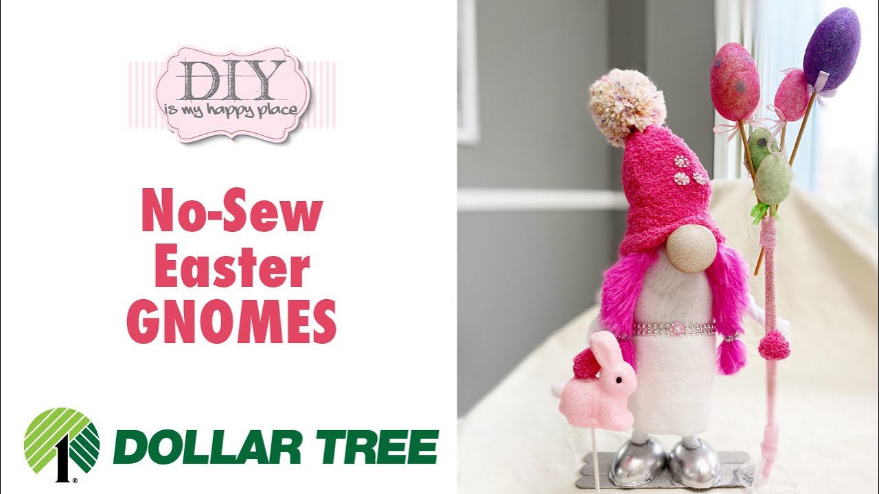 Learn how to make these darling DIY Craft No-sew Easter Gnomes! 🐣 🥚