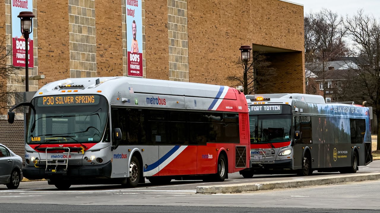 WMATA and Prince George's County Transit TheBus Compilation at Hyattsville Crossing Pt 1