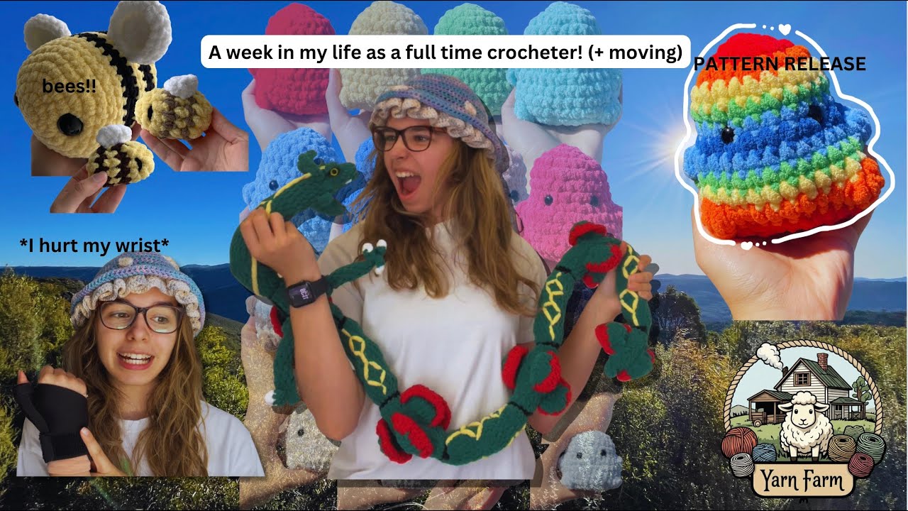 Week in my life as a FULL TIME crocheter!! (whilst moving)