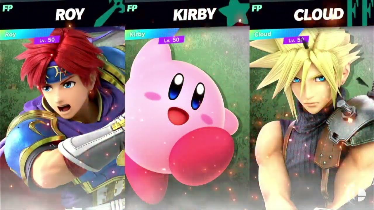 Super Smash Bros Ultimate Amiibo Fights 11pm Finals Roy vs Kirby vs Cloud