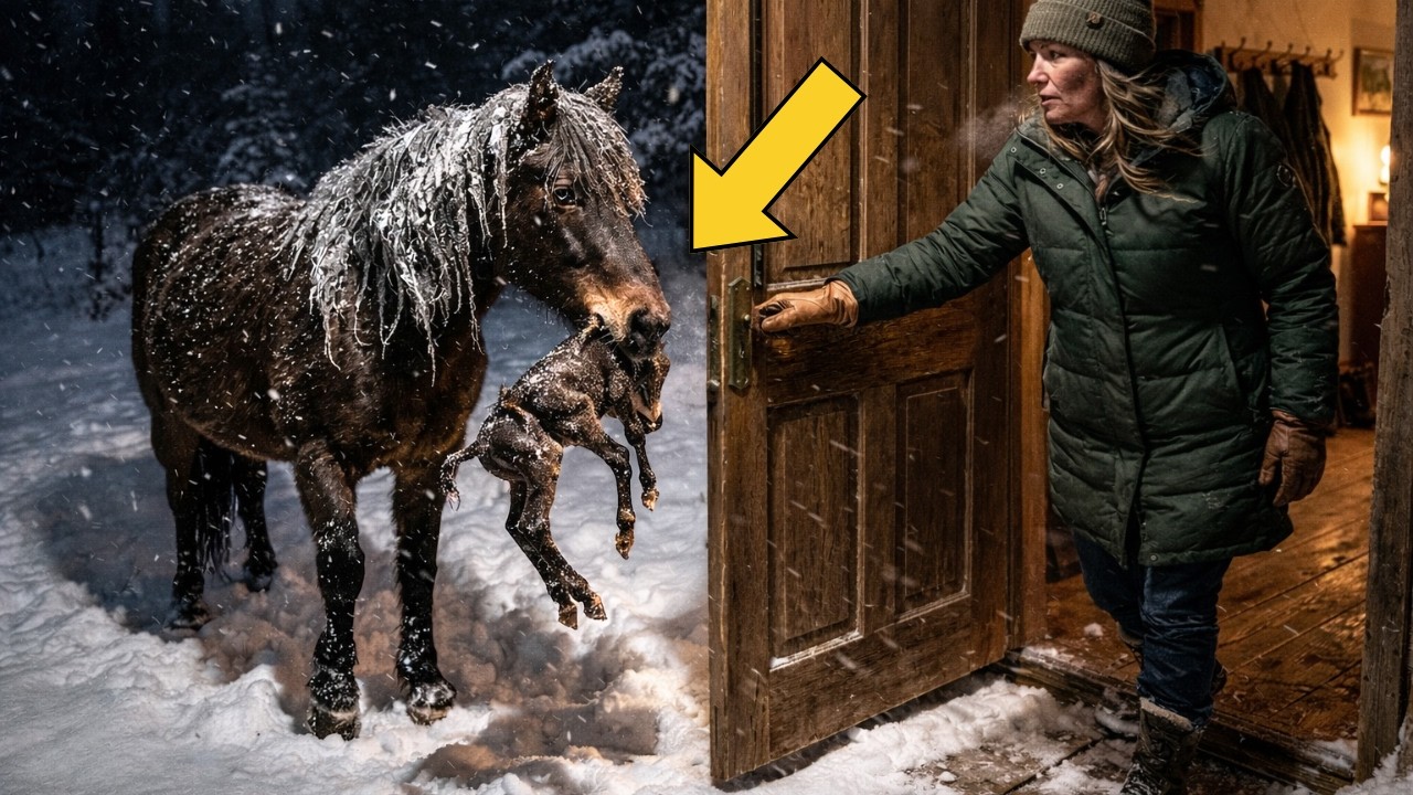 A Woman Gave Food to a Wild Mare — The Next Day, It Knocked on Her Door With an Amazing 