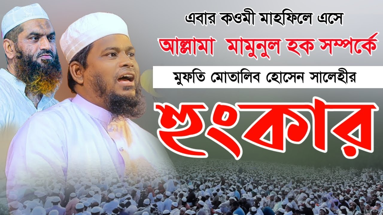 আল্লামা মামুনুল হক সম্পর্কে  কঠিন হুংকার। মুফতি মোতালিব হোসেন সালেহী।Mufti Mutalib Hossain salehi