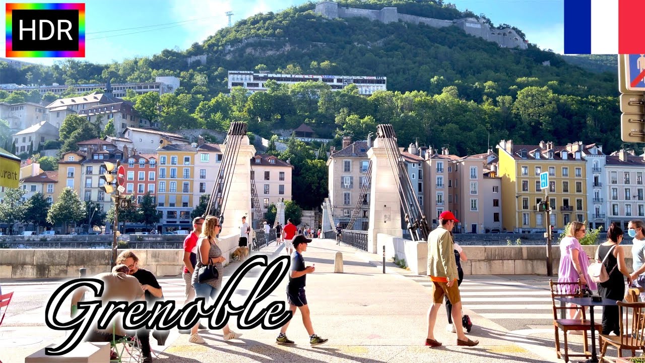 🇫🇷【HDR 4K】Grenoble Summer Walk - Hyper-centre (July, 2021)