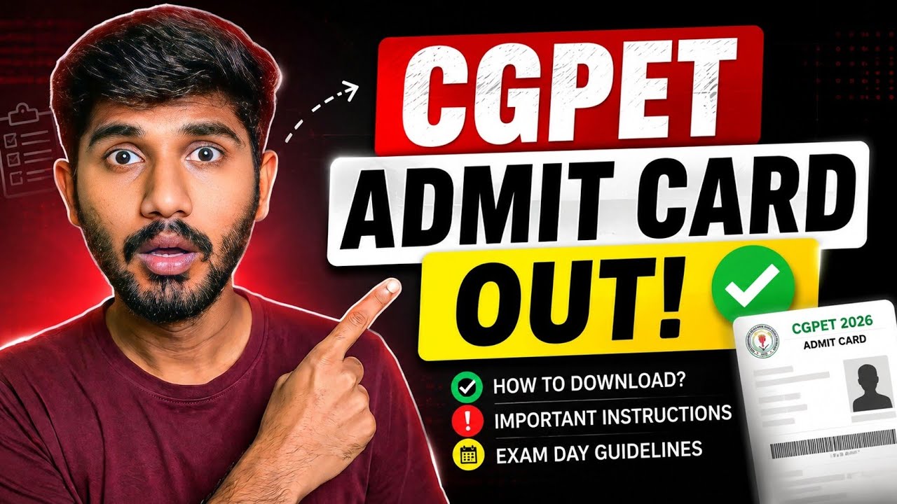 CGPET 2026 Exam Day Instructions & Documents 💯 | Admit Card Released✅
