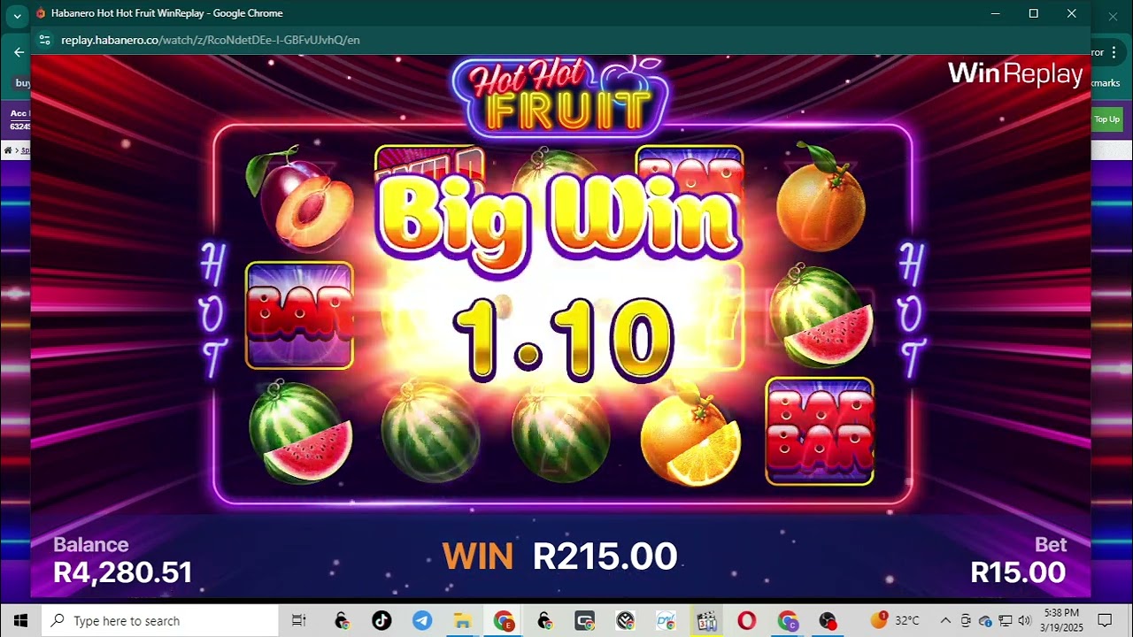 Hot Hot Fruits R15 every Spin is a Big Wins