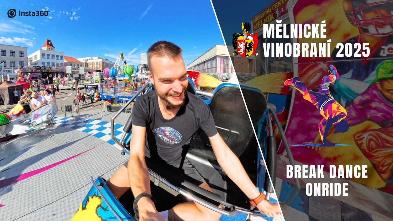 Atrakce Break Dance Onride Insta360 x4 | Mělnick&eacute; vinobran&iacute; 2025