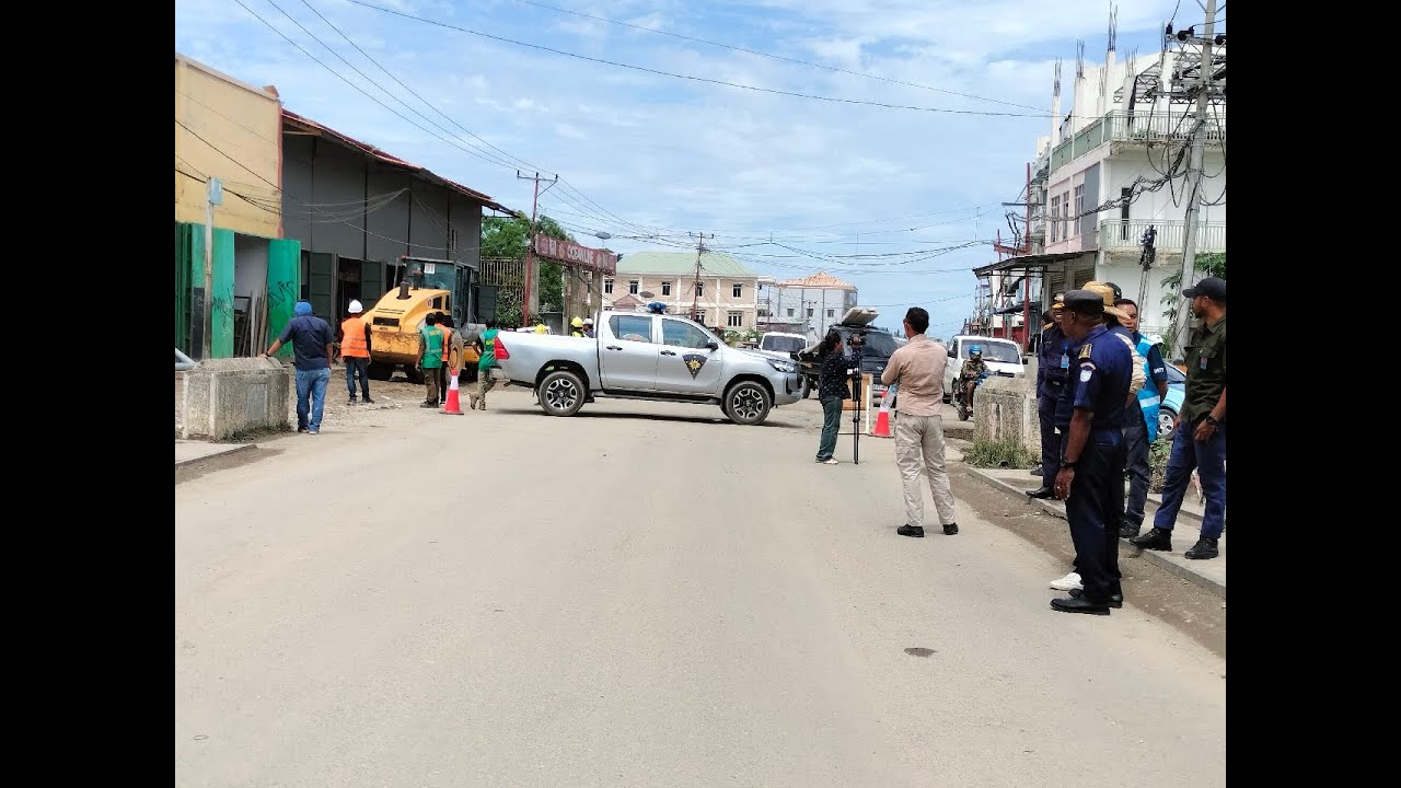 SEATOU ho Ekipa MOP Hamutuk ho DNTT-PNTL  Taka Temporariu Ponte Maufelu Becora