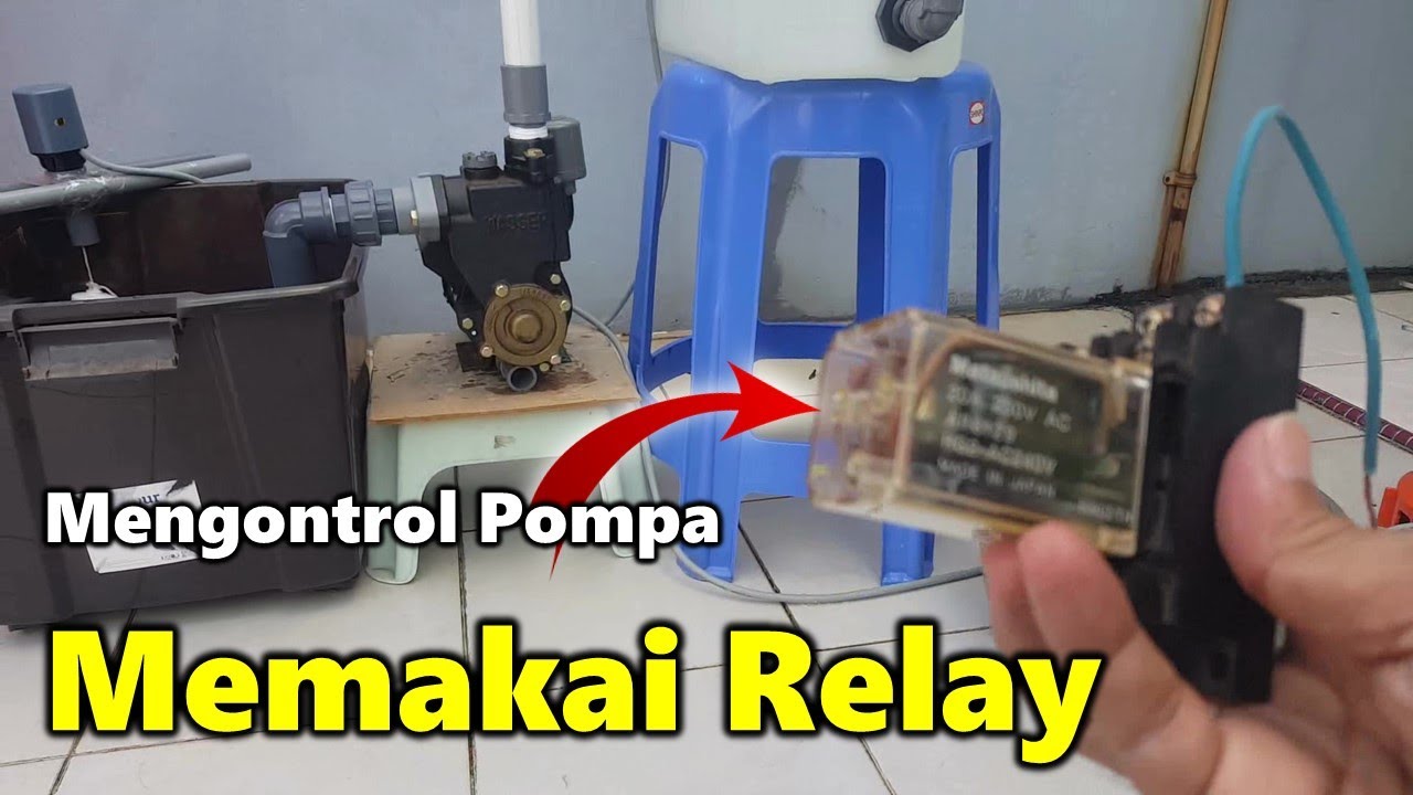 Memakai relay untuk mengontrol pompa air